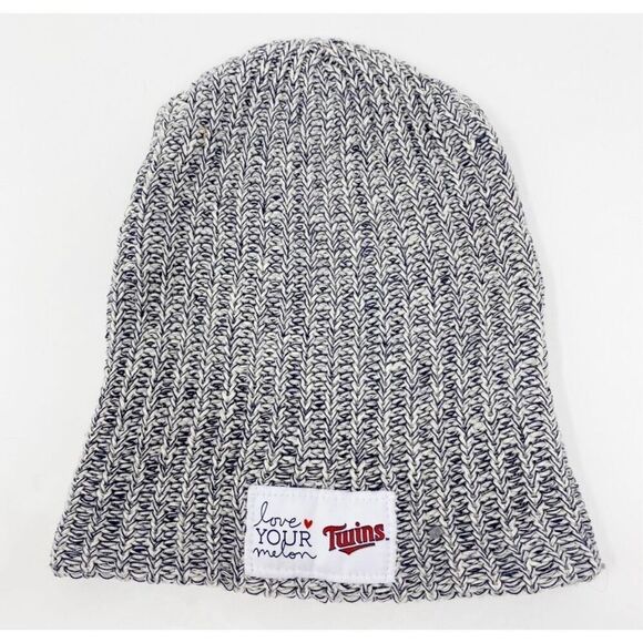 Love‎ Your Melon Minnesota Twins Knit Beanie Navy White Hat Unisex - Picture 3 of 6